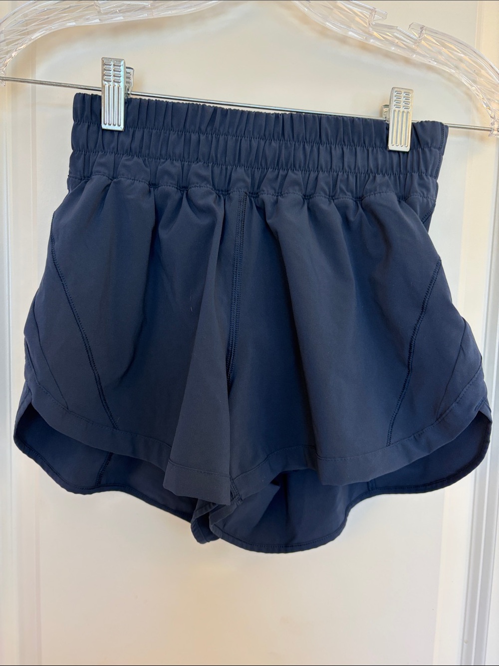 lululemon athletica Navy High-Waist Layered Running Shorts